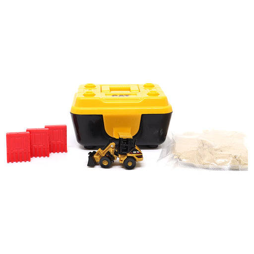 Cat Micro 906 Wheel Loader with accessories in Tool Box