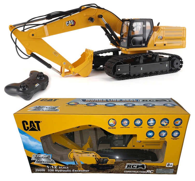 1:12 Scale Supersized Cat 336 Hydraulic Excavator RC (with rechargeable battery)