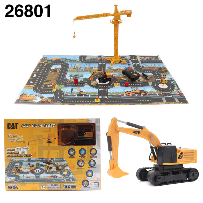 1:64 RC Cat 336 Hydraulic Excavator Construction Playmat Playset