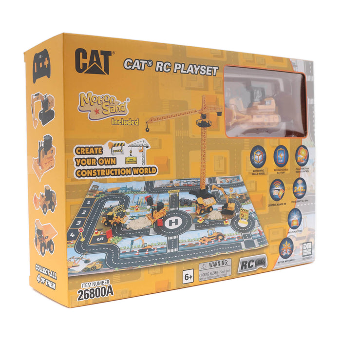 1:64 RC Cat D7E Track-Type Tractor Construction Playmat Playset