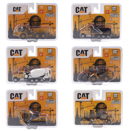 1:87 Cat Diecast Models Series II Assortment (Includes one piece each of 84661CS, 84662CS, 84663CS, 84664CS, 84665CS, and 84552CS assorted; six pieces per inner, six inners per carton, total of 36 pieces)