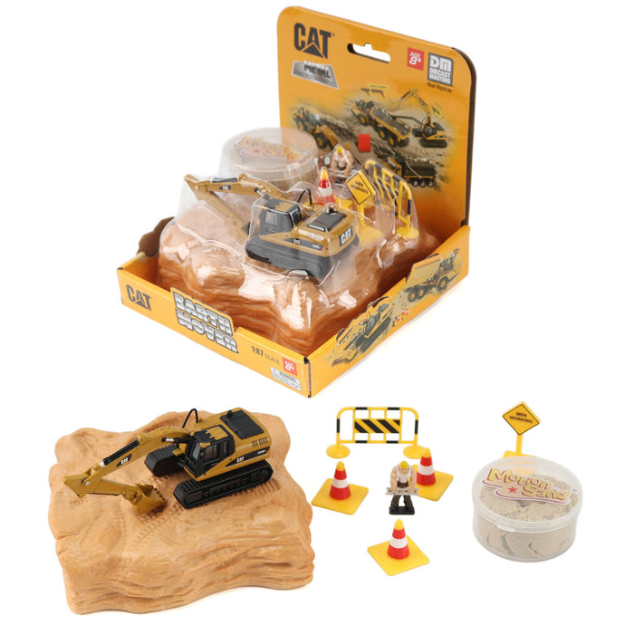 1:87 Cat Earth Mover Playset (includes interlocking landscape base, motion sand, and accessories) (Containers 4 units each of 84551, 84552, 84553, 84554, 84555, & 84556)
