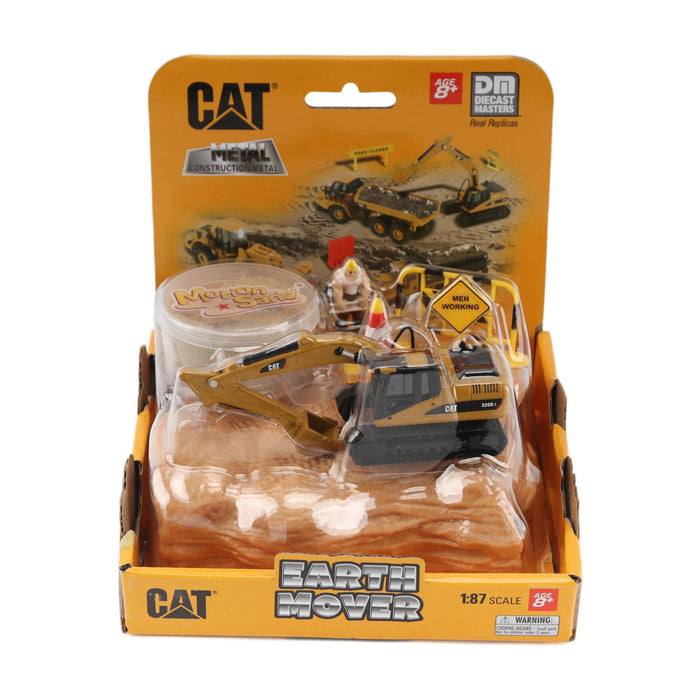 1:87 Cat M318D Wheel Excavator Earth Mover Playset