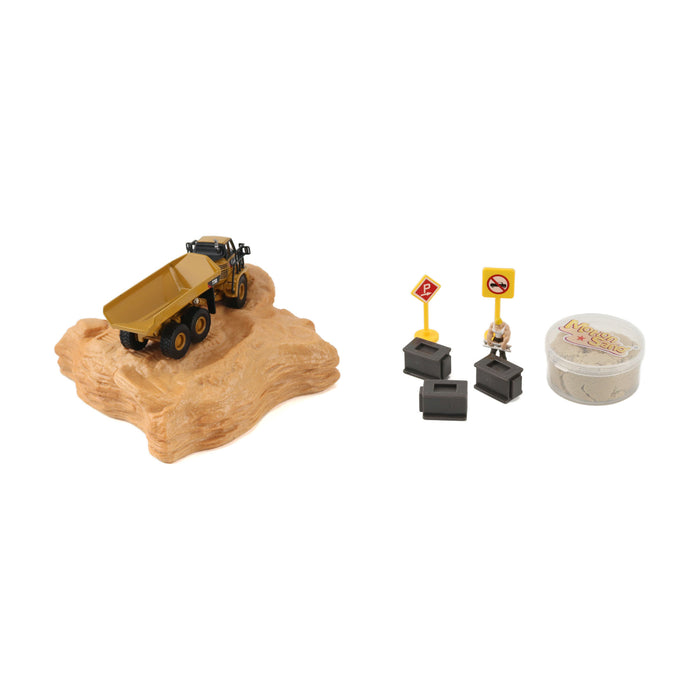 1:87 Cat Earth Mover Playset (includes interlocking landscape base, motion sand, and accessories) (Containers 4 units each of 84551, 84552, 84553, 84554, 84555, & 84556)