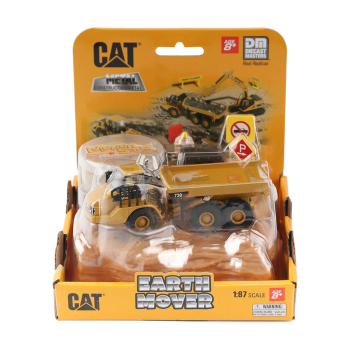 1:87 Cat Earth Mover Playset (includes interlocking landscape base, motion sand, and accessories) (Containers 4 units each of 84551, 84552, 84553, 84554, 84555, & 84556)