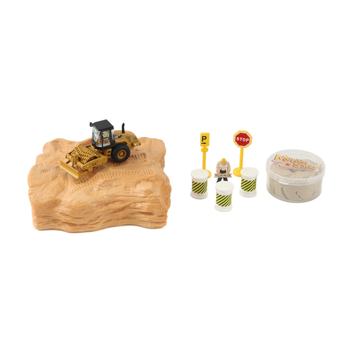 1:87 Cat CS56 Padfoot Roller Earth Mover Playset