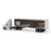 1:64 White Peterbilt with Caterpillar Mural Trailer