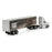 1:64 White Peterbilt with Caterpillar Mural Trailer