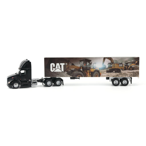 1:64 Black Peterbilt with Caterpillar Mural Trailer