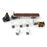 1:64 Black Peterbilt Truck with Flatbed Trailer, includes one CAT Steer Loader and 6 Pallet Boxes