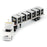 1:64 White Peterbilt Truck with Flatbed Trailer, includes one CAT Steer Loader and 6 Pallet Boxes