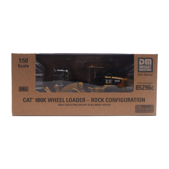 Cat Machine Configuration Sticker 1:50 Cat® 980K Wheel Loader - Rock Configuration — Diecast Masters America