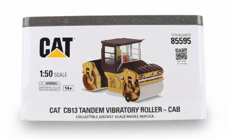 1:50 Cat® CB-13 Tandem Vibratory Roller with Cab