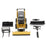 1:16 Cat 272D3 Skid Steer Loader + bucket, pallet forks, broom and snow blade accessories (Yellow + Black assortment)