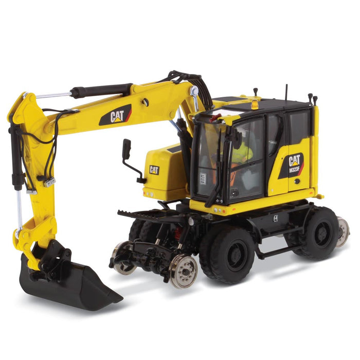 1:50 Cat® M323F Railroad Wheeled Excavator - Safety Yellow Version