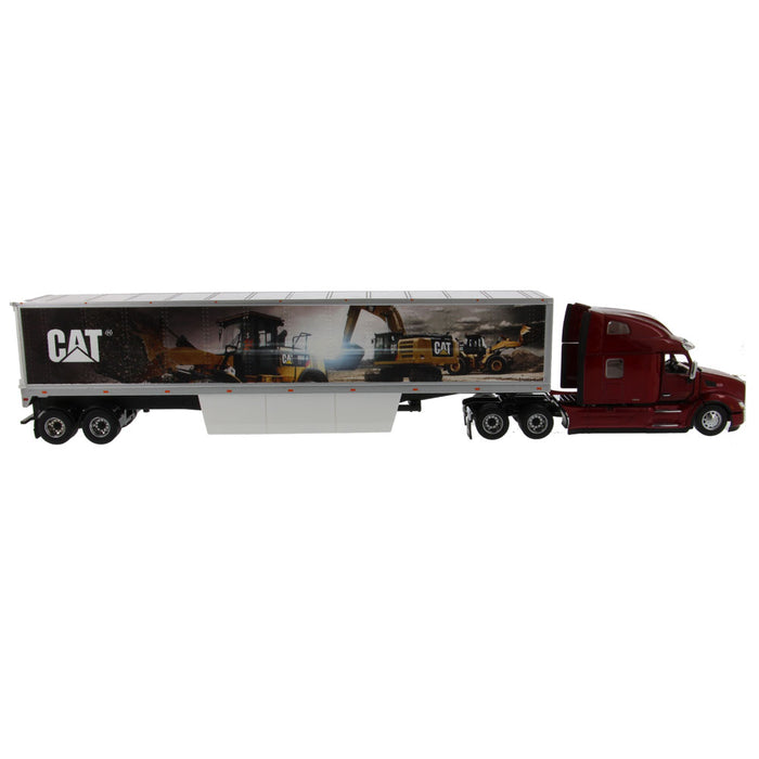 Peterbilt 579 Cabezal Largo Ultraloft y Trailer con Mural CAT 1:50 - E&M De Colección Peterbilt 579 Cabezal Largo Ultraloft y Trailer con Mural CAT 1:50 - E&M De Colección