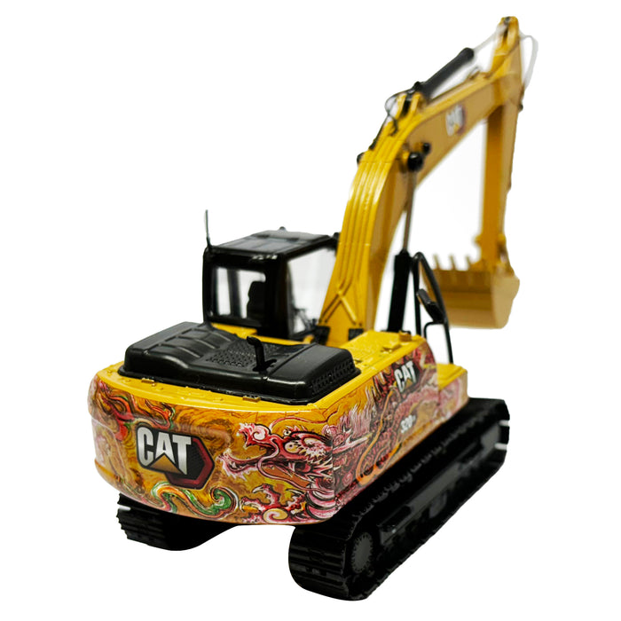 1:50 Cat 320 GX Hydraulic Excavator with Dragon Totem Decoration