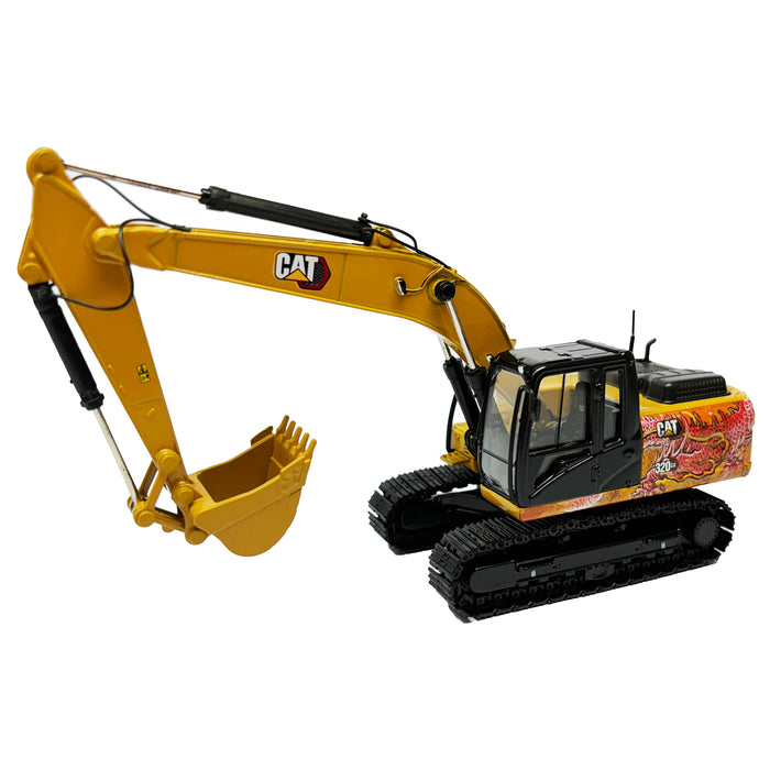 1:50 Cat 320 GX Hydraulic Excavator with Dragon Totem Decoration