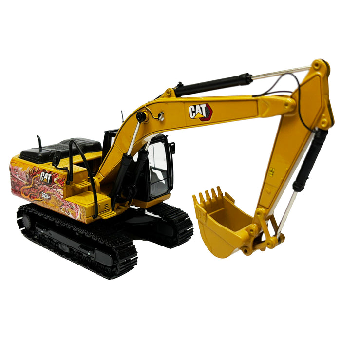 1:50 Cat 320 GX Hydraulic Excavator with Dragon Totem Decoration