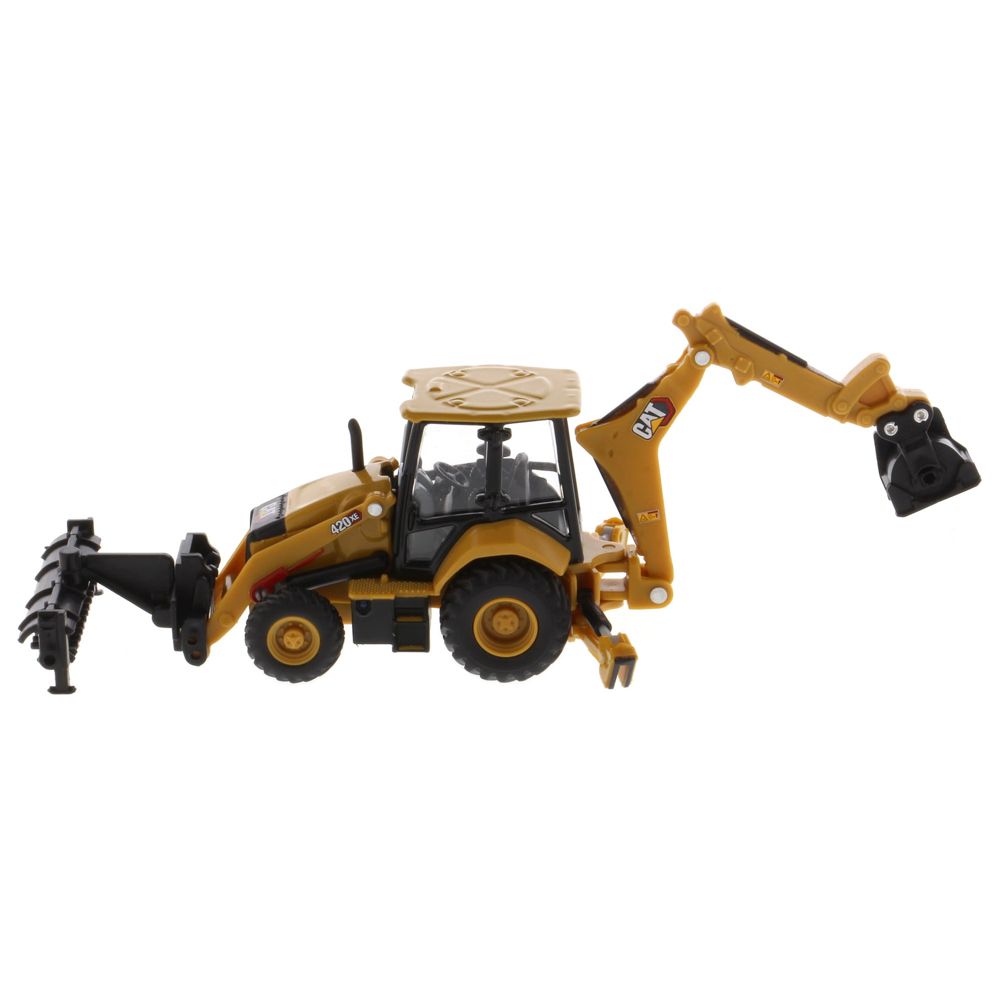 164 Scale Cat 420 Xe Backhoe Loader With Work Tools — Diecast Masters America 6467