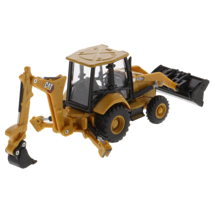 1:64 Scale Cat 420 XE Backhoe Loader with Work Tools