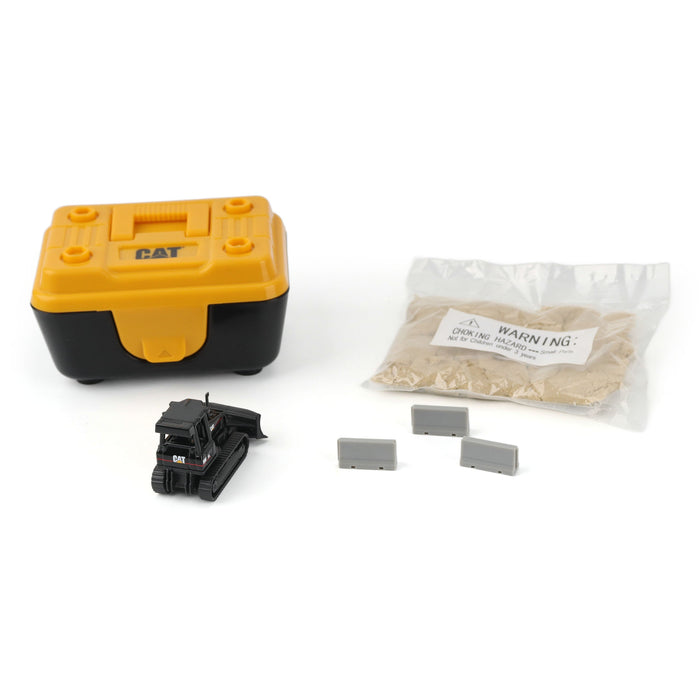 Cat Micro D5G XL Track-Type Tractor (Black Finish) with Accessories in Tool Box