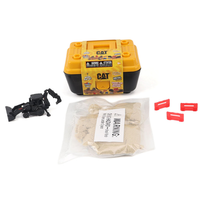 Cat Micro 420E Backhoe Loader (Black Finish) with accessories in Tool Box