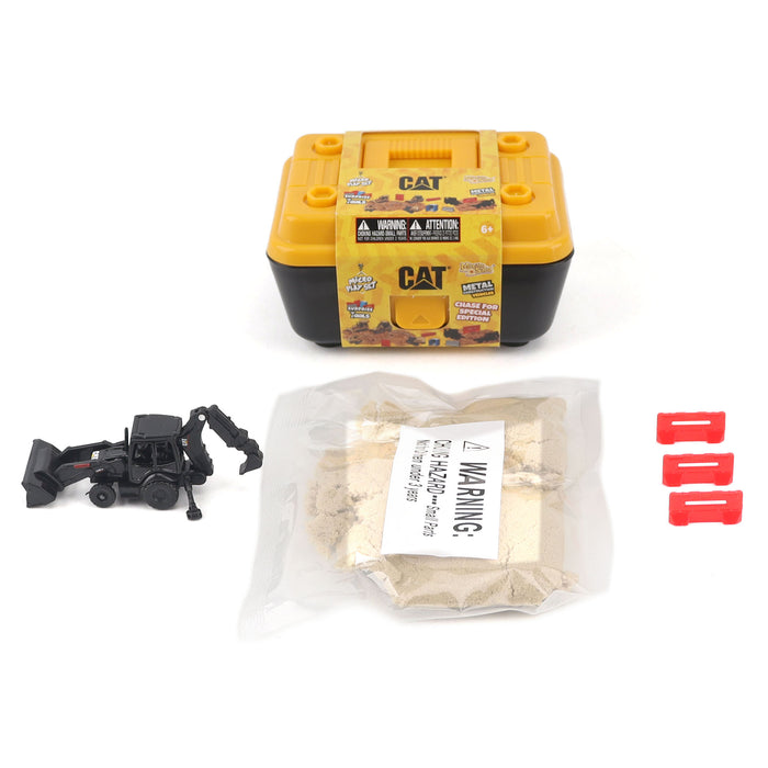 Cat Micro 420E Backhoe Loader (Black Finish) with accessories in Tool Box