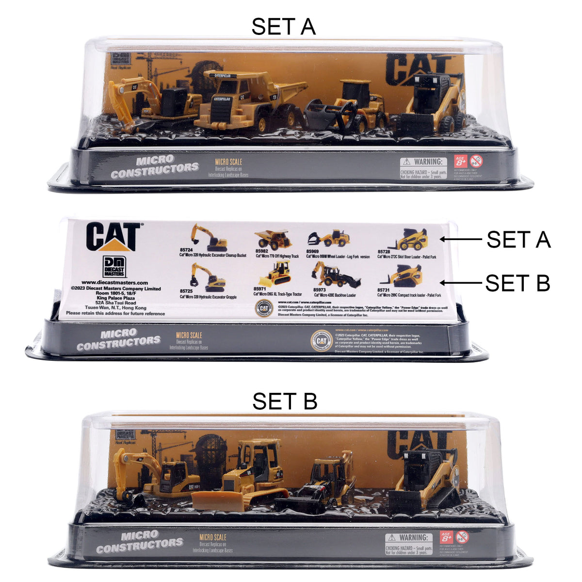 CATERPILLAR ミニカー 4台セット Cat Micro Constructors 4-Pack Assortment – Set A & Set B — Diecast