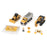 1:64 Cat Diecast Models 3-Pack Playset - Cat 320 Excavator + 660 Dump Truck + D6R Bulldozer with Motion Sand and Accessories