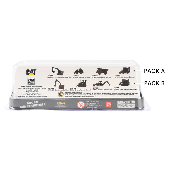 Cat Micro Constructors Special Black Edition 4-pack Assorment