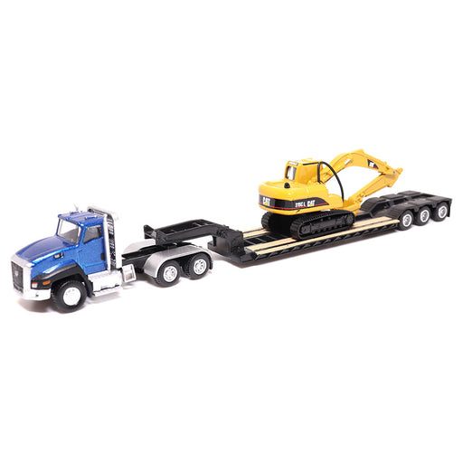 1:87 Scale Cat CT660 Day Cab Tractor with Lowboy Trailer and Cat 315C L Hydraulic Excavator