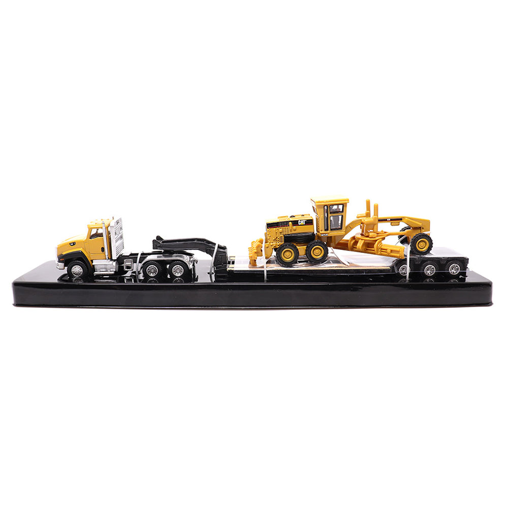 1:87 Scale Cat CT660 Day Cab Tractor with Lowboy Trailer and Cat 163H ...