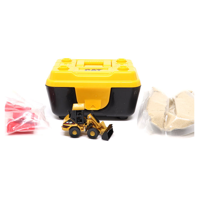 Cat Micro 906 Wheel Loader with accessories in Tool Box