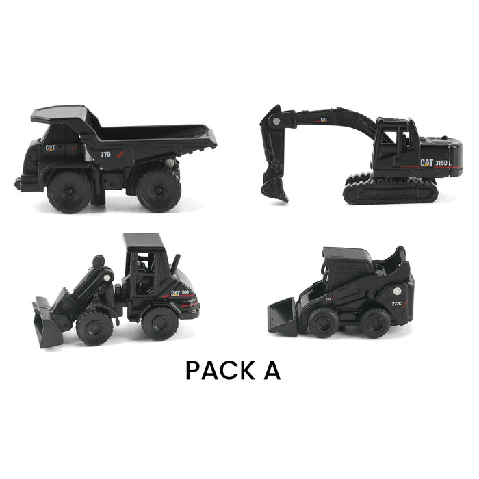 Cat Micro Constructors Special Black Edition 4-pack Assorment