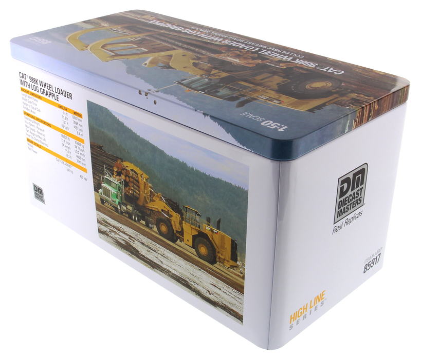 ミニカー 1/50 DM CAT 988K ホイール ローダー 85917 1:50 Cat® 988K Wheel Loader with grapple — Diecast Masters
